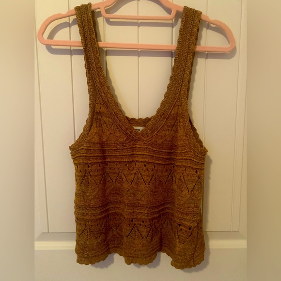 Brown crochet tank top - Picture 1 of 4